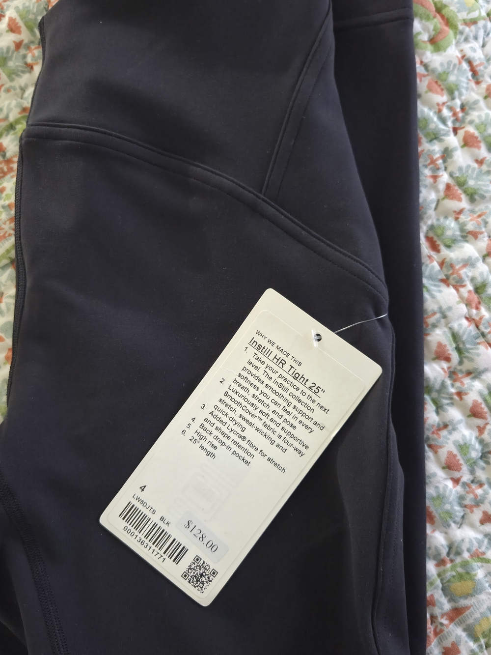Lululemon  Black Instill High-Rise Tight 25"